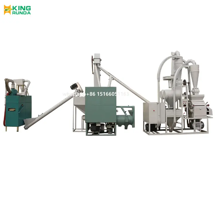 500KG/H Maize Grits Flour Milling Machine Line
