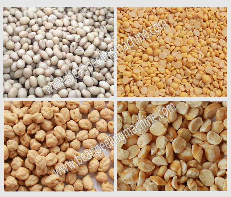 Hige output 500kg/hour soyabean/chickpea/pea peeling and splitting machine